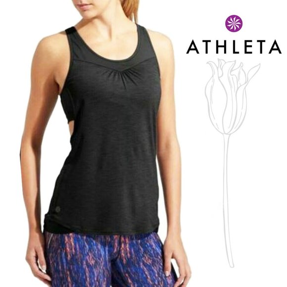 Athleta Tops - Athleta Black Gel Mesh Supercharged Tank Top 10
